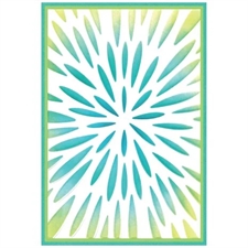 Sizzix 3D Embossing Folder & Stencil Set - Stacey Park / Burst of Bright